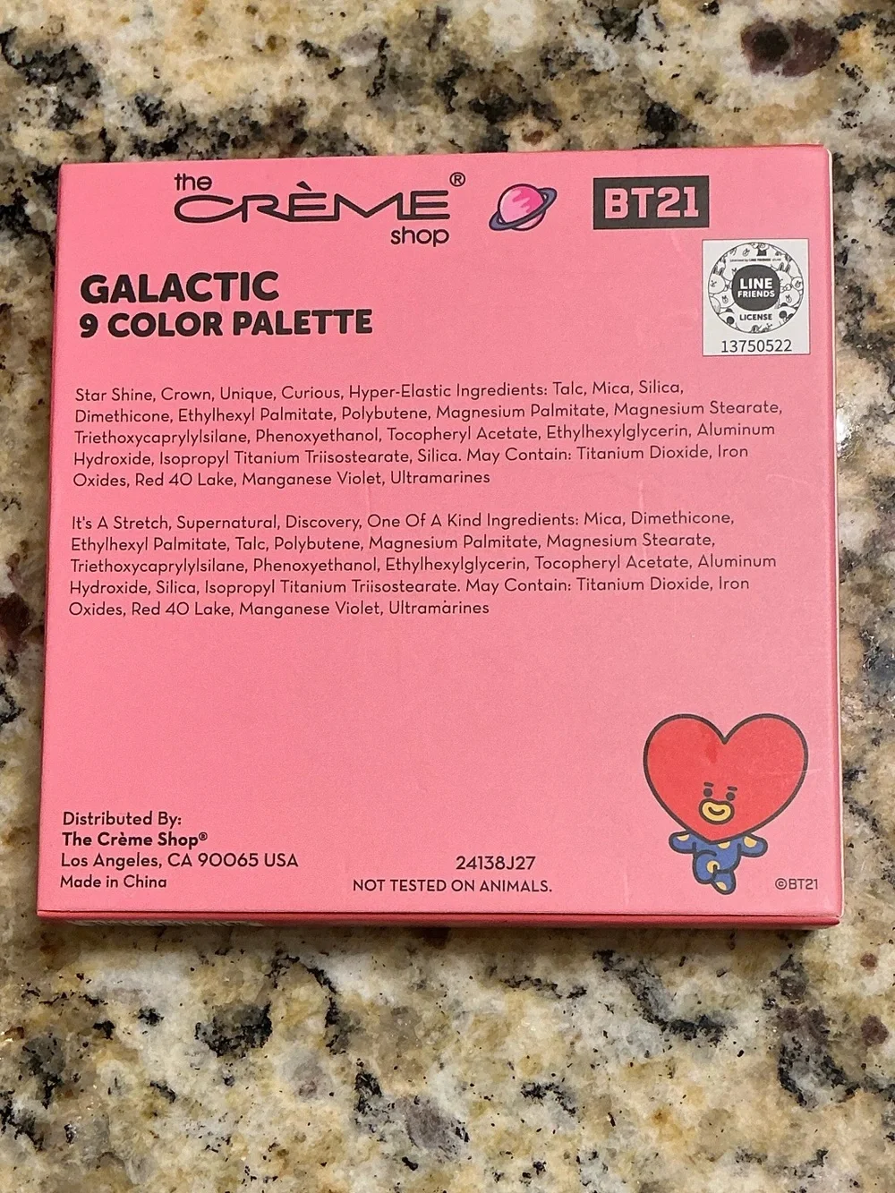 The Crème Shop BT21 Galactic 9-Color Eyeshadow Palette - Pink Mix